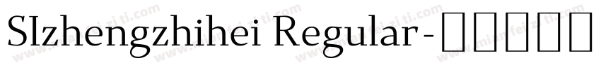 SIzhengzhihei Regular字体转换